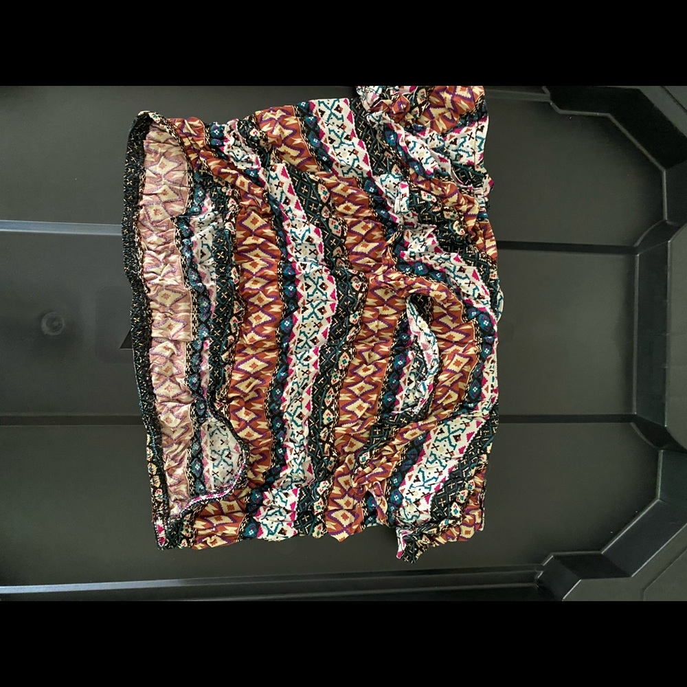 Boho flouncy tube top